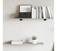 vidaXL Estantes de Pared 4 uds, Repisas para Cuadros Libros CD, Estanterías Flotantes, Baldas para Salón Dormitorio, Madera de Ingeniería Gris Sonoma