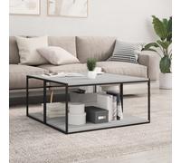 vidaXL Estantes pared 4 uds madera ingeniería gris Sonoma 80x40x1,5 cm