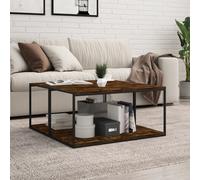 vidaXL Estantes pared 4 uds madera ingeniería roble humo 80x40x1,5 cm