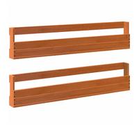 Vidaxl Estantes Zapatos Pared 2 Uds Madera Pino Marrón 110x8,5x23,5 Cm