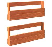 vidaXL Estantes zapatos pared 2 uds madera pino marrón 59x8,5x23,5 cm
