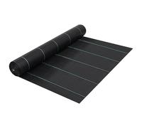 vidaXL Estera de control de malezas y raíces PP negro 1x100 m