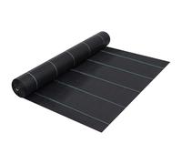 vidaXL Estera de control de malezas y raíces PP negro 1x50 m