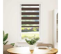vidaXL Estor cebra 60,9x120 cm Tejido Ancho 56,7 cm Café