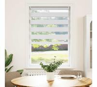 vidaXL Estor cebra 70,9x120 cm Tejido Ancho 66,7 cm Blanco