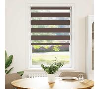 vidaXL Estor cebra 70,9x120 cm Tejido Ancho 66,7 cm Café
