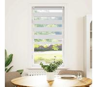 vidaXL Estor cebra 80,9x150 cm Tejido Ancho 76,7 cm Blanco