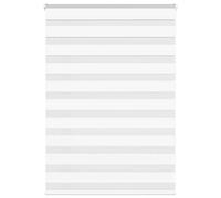 vidaXL Estor cebra blanco 100x100 cm tejido ancho 95,9 cm poliéster