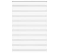 vidaXL Estor cebra doble enrollable Blanco 105x100 cm tejido ancho 100,9 cm poliéster
