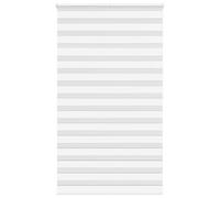 vidaXL Estor cebra blanco 125x200 cm tejido ancho 120,9 cm poliéster