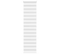 vidaXL Estor cebra enrollable doble 60x200 cm blanco tejido ancho 55,9 cm poliéster