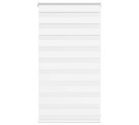vidaXL Estor Cebra Blanco 85x100 cm Tejido Ancho 80,9 cm Poliéster, Estor Doble, Estor Enrollable, Cortina Cebra