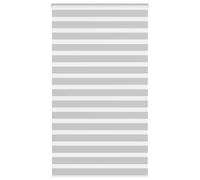 vidaXL Estor cebra gris claro 130x230cm tejido ancho 125,9cm poliéster