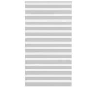 vidaXL Estor Cebra Gris Claro 130x230cm Tejido Ancho 125,9cm poliéster, Estor Doble, Estor Enrollable Cebra, Cortina Cebra, Estor Doble