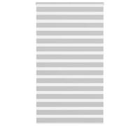 vidaXL Estor cebra doble Gris claro 135x230 cm tejido ancho 130,9 cm poliéster