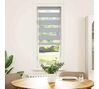 vidaXL Estor cebra gris claro 40x150 cm tejido ancho 35,9 cm poliéster