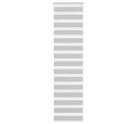 vidaXL Estor Cebra Gris Claro 55x200cm Tejido Ancho 50,9 cm poliéster, Estor Doble, Estor Enrollable Cebra, Cortina Cebra, Estor Doble