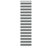 vidaXL Estor Cebra Gris Oscuro 60x200cm Tejido Ancho 55,9 cm poliéster, Estor Doble, Estor Enrollable Cebra, Cortina Cebra, Estor Doble