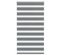 vidaXL Estor cebra doble Gris oscuro 85x150 cm, tejido ancho 80,9 cm, poliéster