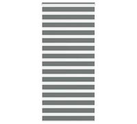 vidaXL Estor Cebra Gris Oscuro 95x200cm Tejido Ancho 90,9 cm poliéster, Estor Doble, Estor Enrollable Cebra, Cortina Cebra, Estor Doble