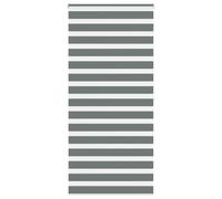 vidaXL Estor cebra gris oscuro tejido ancho 110,9 cm poliéster