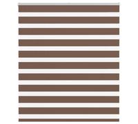 vidaXL Estor Cebra marrón 120x150 cm Tejido Ancho 115,9 cm poliéster, Estor Doble, Estor Enrollable Cebra, Cortina Cebra, Estor Doble