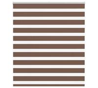 vidaXL Estor Cebra marrón 120x150 cm Tejido Ancho 115,9 cm poliéster, Estor Doble, Estor Enrollable Cebra, Cortina Cebra, Estor Doble