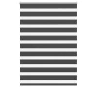 vidaXL Estor cebra negro 100x150 cm tejido ancho 95,9 cm poliéster
