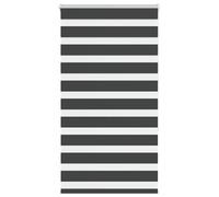 vidaXL Estor enrollable cebra doble 70x150 cm negro poliéster tejido ancho 65,9 cm