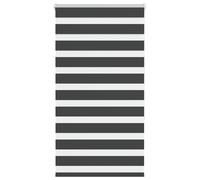 vidaXL Estor cebra negro 80x150 cm tejido ancho 75,9 cm poliéster