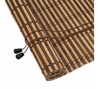 vidaXL Estor Enrollable con Cortinas Manual Marrón 100 x 220 cm Bambú, Persianas para Sala, enrollables Modernas de bambú, filtrantes de luz, con protección UV, Eco-amigables
