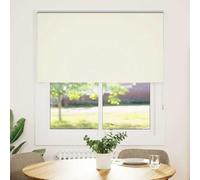 vidaXL Estor Enrollable Opaco Blanco Roto 120x130cm Tela Ancho 116,6cm, Estor día y Noche, Estor de Cocina, Estor Opaco Enrollable, Estor Opaco