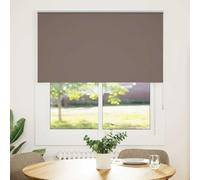 vidaXL Estor enrollable opaco 125x130 cm, color café, tela ancho 121,6 cm