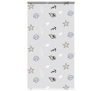 vidaXL Estor enrollable para ducha con casete 130x240 cm tela ancho en color Gris claro/Adorno/Blanco y más | protección solar decorativa para ventanas hogar oficina dormitorio fácil de instalar