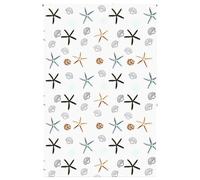vidaXL Estor enrollable para ducha tela 150x240 cm ancho 146 cm en color Hojas/Estrella de mar/Marisco y más | protección solar decorativa para ventanas hogar oficina dormitorio fácil de instalar