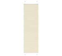 vidaXL Estor Plisado crema 60x200 cm Tela Ancho 59,4 cm Poliéster