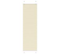 vidaXL Estor Plisado Crema 65x200 cm Tela Ancho 64,4 cm Poliéster, Para Ventanas