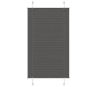 vidaXL Estor Plisado Negro 70x100 cm Tela Ancho 69,4 cm Poliéster, Estor Plisado para Ventana, Estor Plisado para Ventana, Estor Tipo acordeón para Ventana
