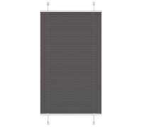 vidaXL Estor Plisado Negro 80x100 cm Tela Ancho 79,4 cm Poliéster, Estor Plisado para Ventana, Estor Plisado para Ventana, Estor Tipo acordeón para Ventana