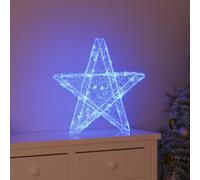 vidaXL Estrella 3D 50 LED Azul 55 x 53.5 x 10 cm Acrílico