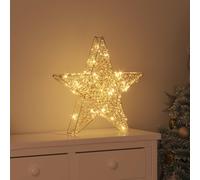 vidaXL Estrella 3D 50 LED cálido 55 x 52.5 x 9 cm PET