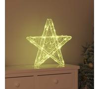 vidaXL Estrella 3D 50 LED cálido 55 x 53.5 x 10 cm Acrílico