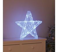 vidaXL Estrella 3D 50 LED frío 55 x 53.5 x 10 cm Acrílico