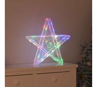 vidaXL Estrella 3D 50 LED Multicolor 55 x 53.5 x 10 cm Acrílico