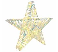 vidaXL Estrella 3D con 50 LED cálido 55 x 52.5 x 9 cm Pet, Sala de Estar, Adorno navideño Moderno en Forma de Estrella, LED USB, Brillo cálido para un Ambiente Festivo