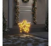 vidaXL Estrella de luz decorativa Navidad con estacas 50 LED 29 cm