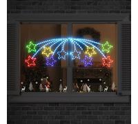 vidaXL Estrella de Navidad 432 LED Multicolor 182 x 58 cm PVC