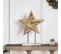 vidaXL Estrella de Navidad LED Marrón 43,5 x 13,5 x 59 cm