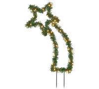 vidaXL Estrella Fugaz de Luces de Navidad, Adorno Navideño con Estacas 115 LED, Cuerda Decorativa de Luz, Iluminación para Hogar Exterior, 89 cm