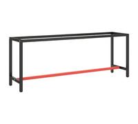 vidaXL Estructura Banco de Trabajo Pata Soporte Mesa Marcos Base Escritorio Oficina Casa Oficinistas Estudiantes Metal Negro Rojo Mate